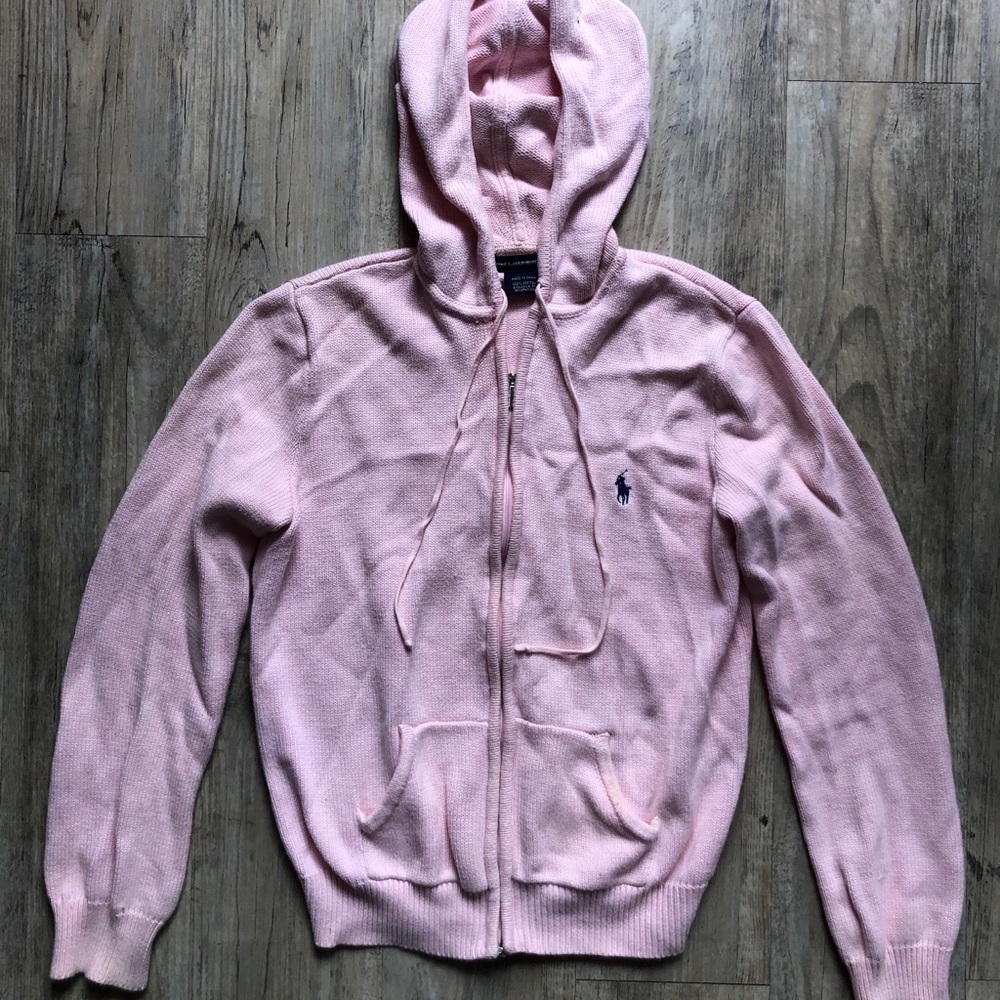 Ralph Lauren Sport baby pink hooded sweater
